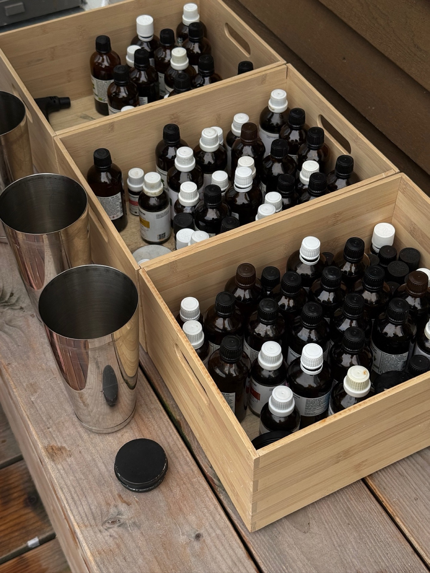 Æteriske olier klar til saunagus